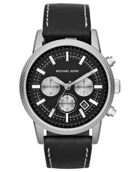 michael kors watch leather black|Michael Kors leather watch bands.